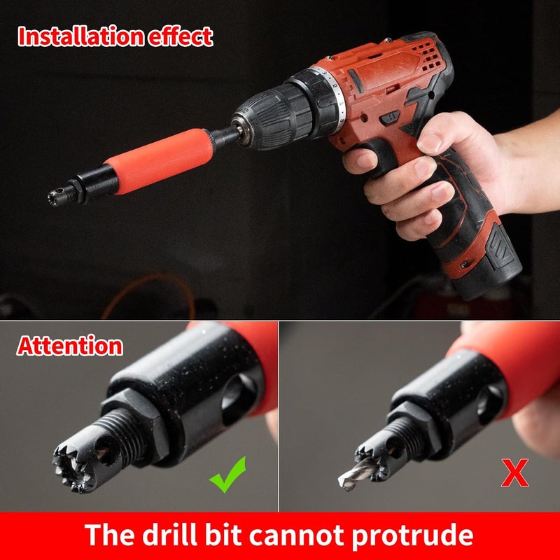 EROSHAK Rivet Removal Tool,POP Rivet Drill Remover,Electric Drill Adapter Rivets Puller for 1/8", 5/32", 3/16", 7/32" and 1/4" - Image 5